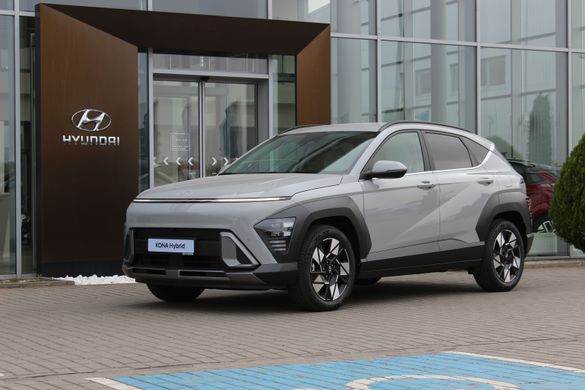 Під замовлення. Hyundai Kona Hybrid 2023, TOP, цвет Cyber Gray, двигатель 1.6 GDi HEV (141 л.с., гибрид)