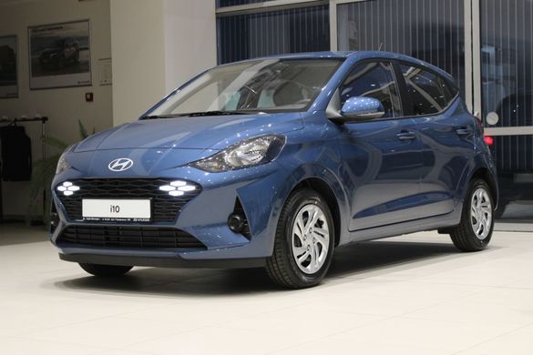 Новий Hyundai i10 2024, комплектація Comfort, колір Vibrant Blue, двигун 1.2 MPi Kappa (бензин, 84 к.с.)