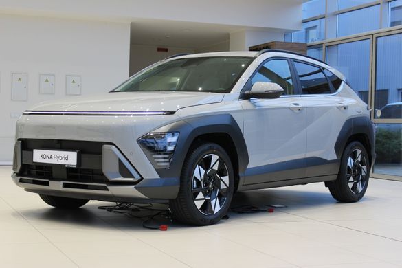 Нова Hyundai Kona Hybrid 2024, комплектація TOP, колір Cyber Gray, двигун 1.6 GDi HEV (141 к.с., гібрид)