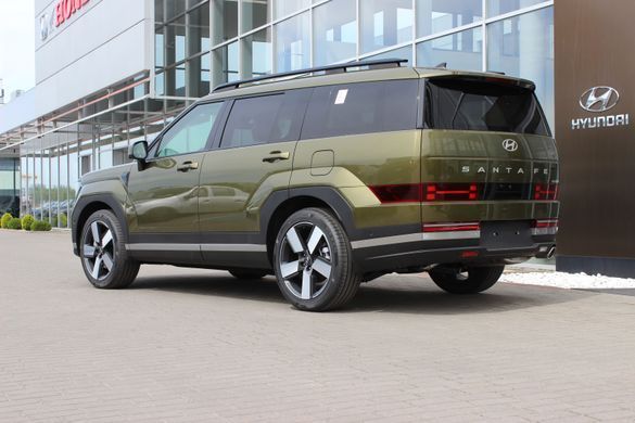Абсолютно новий Hyundai SANTA FE 2026, комплектація TOP, колір Ocado green pearl, двигун 2.5 Turbo GDi (281 к.с., бензин)