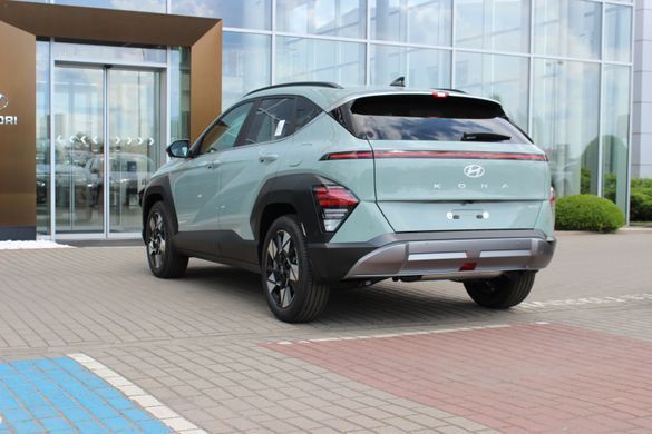 Нова Hyundai KONA Hybrid 2024, комплектація Top Color Pack, колір mirage green, двигун 1.6 GDi HEV (141 к.с., гібрид)